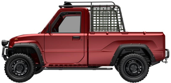 80km/H EV รถบรรทุกไฟฟ้า 200mm Ground Clearance Electric Double Cab Pick Up