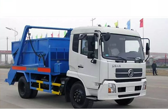 Dongfeng 8CBM รถขนขยะมูลฝอยพร้อมถังขยะ Skip Loader