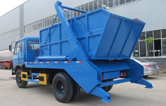 Dongfeng 8CBM รถขนขยะมูลฝอยพร้อมถังขยะ Skip Loader
