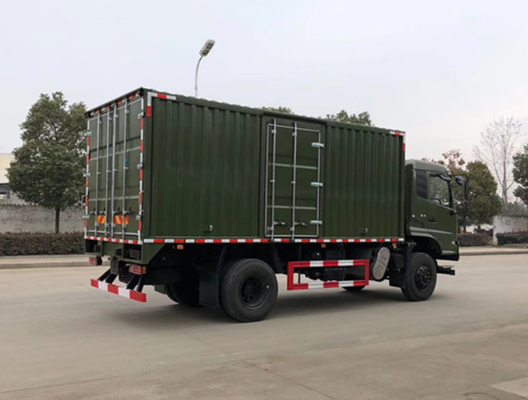 ห้องโดยสารหลังคาแบนรถบรรทุกสินค้าออฟโร้ด 154kw Dongfeng Cargo Truck