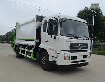 8CBM 7470kg รถขนขยะมูลฝอย Dongfeng รถบดอัดขยะ