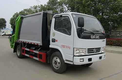 4X2 129hp รถขนขยะมูลฝอย 7360 กก. พร้อมตู้คอนเทนเนอร์