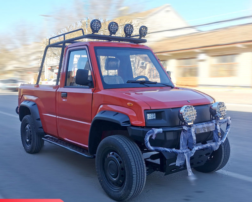 80km/H EV รถบรรทุกไฟฟ้า 200mm Ground Clearance Electric Double Cab Pick Up