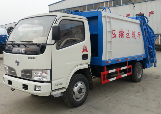 5.5 Cbm Fuel Type รถดัมพ์รถบรรทุกเก็บขยะพร้อมโหลดด้านหลัง